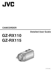JVC GZ RX115 manual. Camera Instructions.